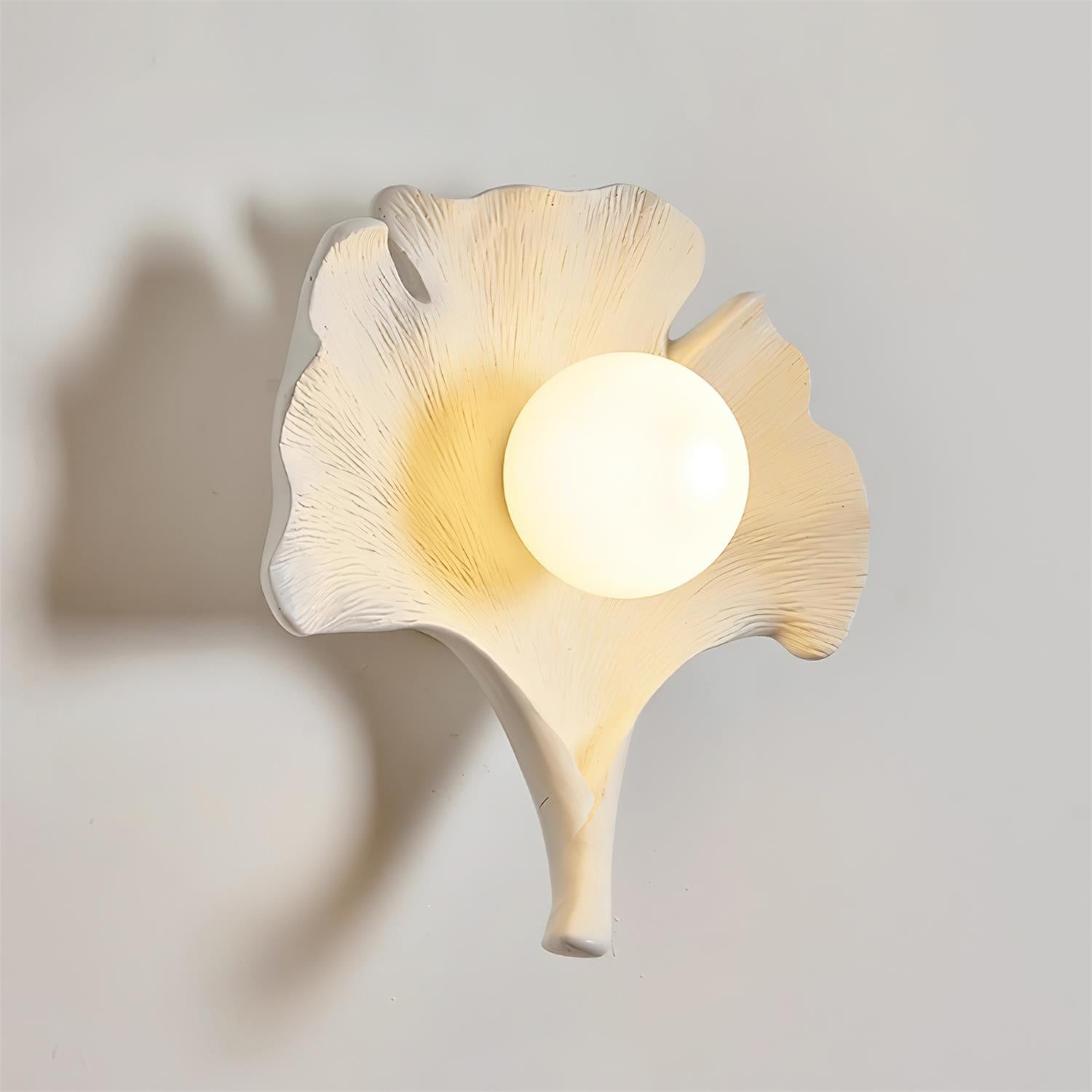 Olivia Applique Murale Forme Feuille de Ginkgo