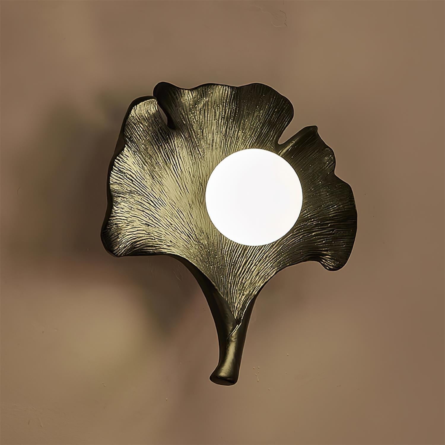 Olivia Applique Murale Forme Feuille de Ginkgo