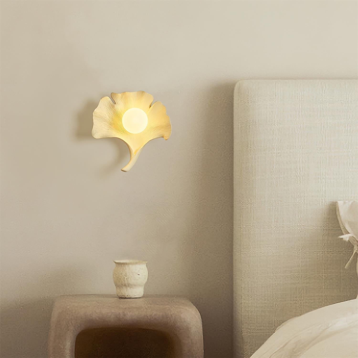 Olivia Applique Murale Forme Feuille de Ginkgo