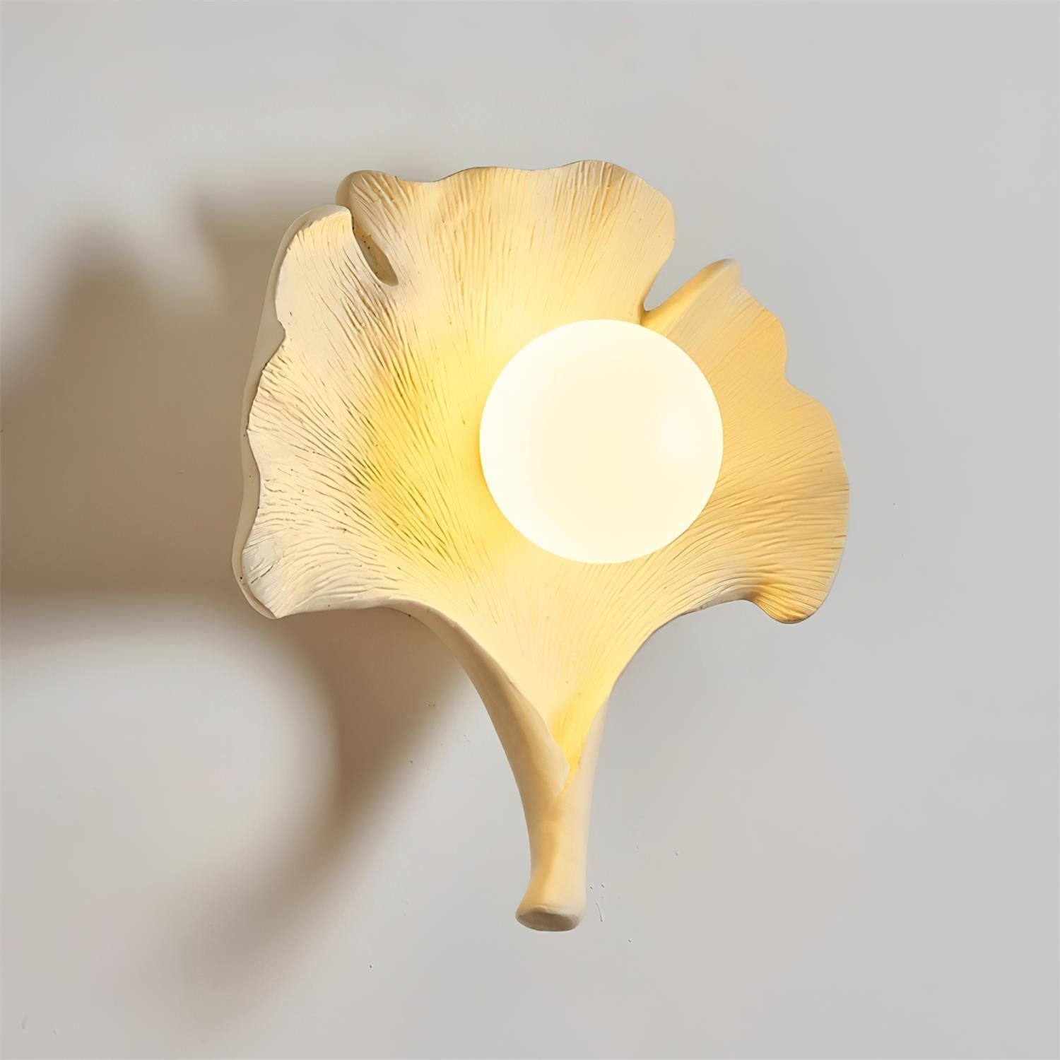 Olivia Applique Murale Forme Feuille de Ginkgo