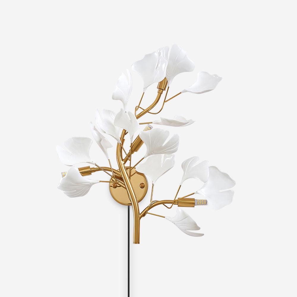 Aurean Applique murale à brancher Luminaire floral en acrylique Élégance française