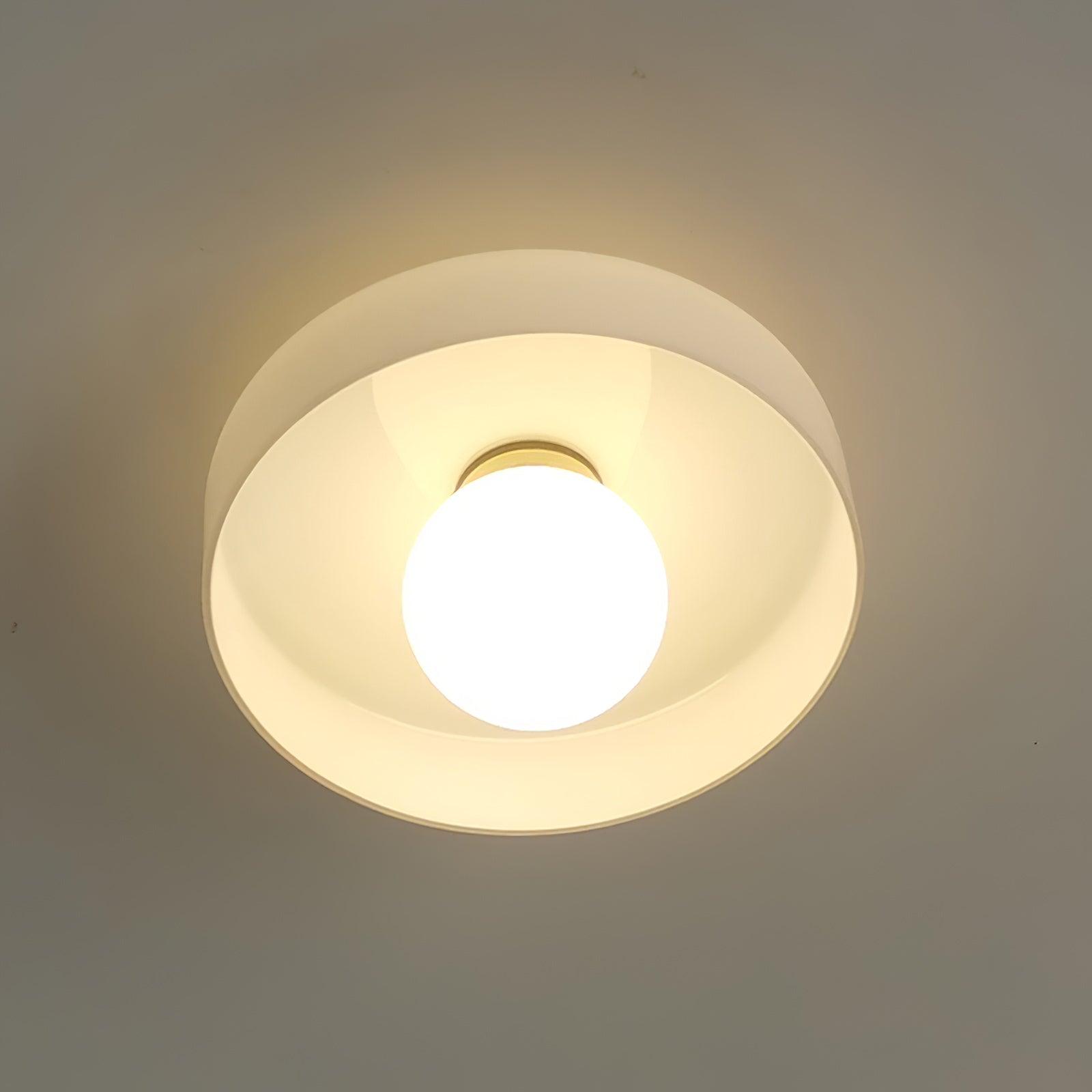 Solara Plafonnier Orange Anneau Ludique Sculptural