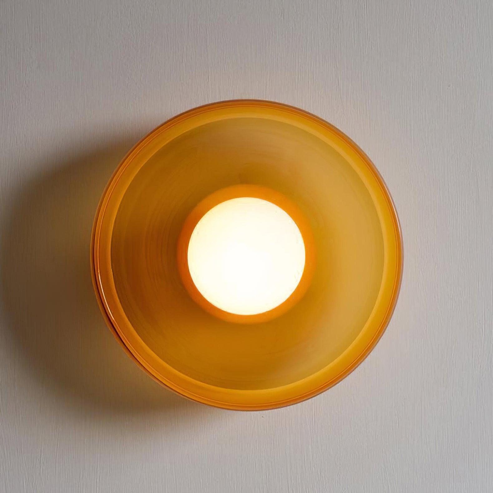 Solara Plafonnier Orange Anneau Ludique Sculptural