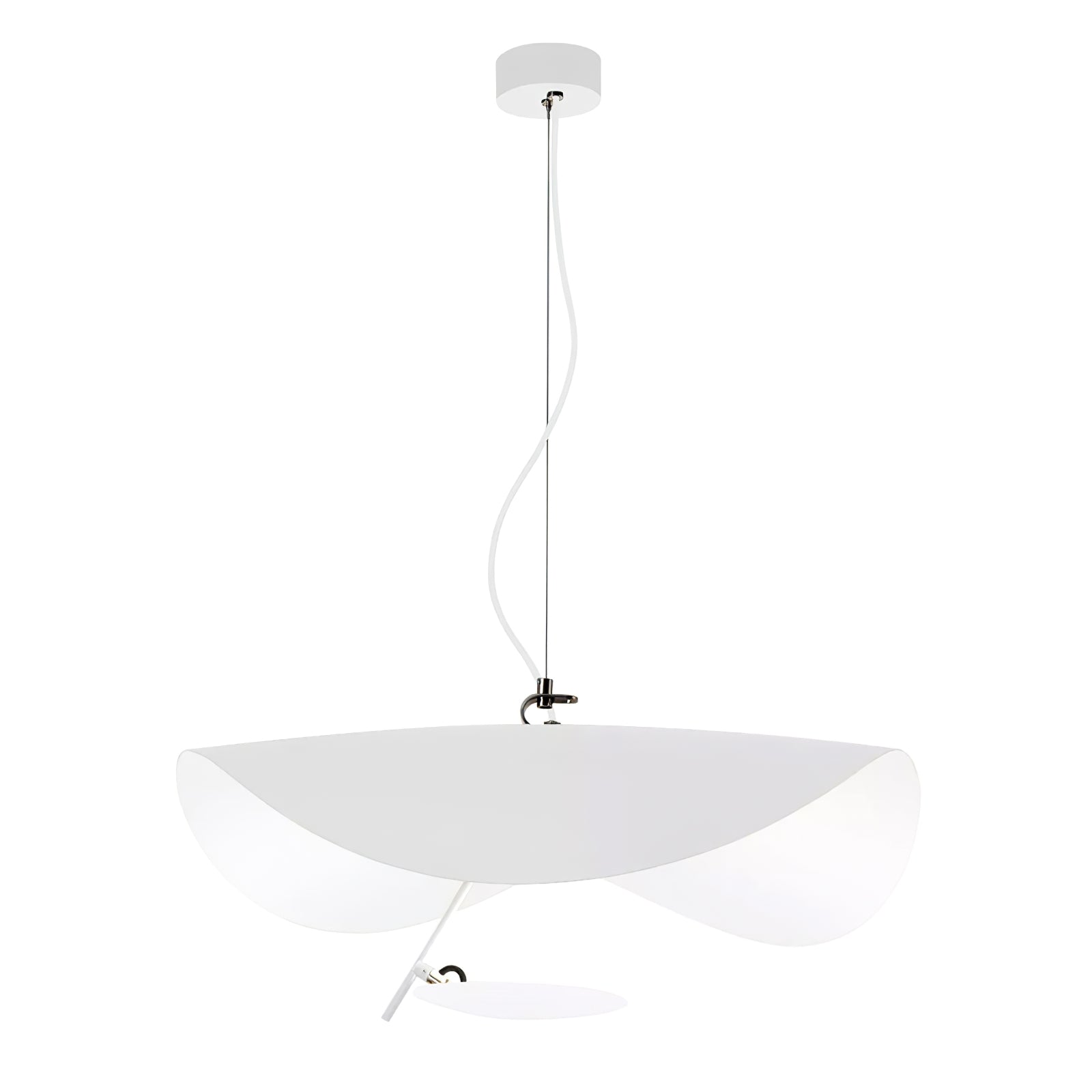 Lustra Suspension Lampe Abat-jour Courbé Noir et Or