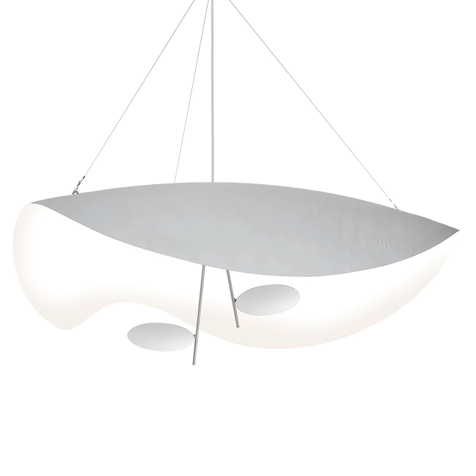 Lustra Suspension Lampe Abat-jour Courbé Noir et Or