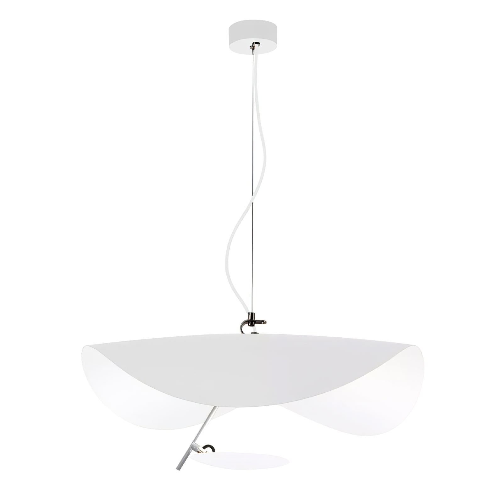 Lustra Suspension Lampe Abat-jour Courbé Noir et Or
