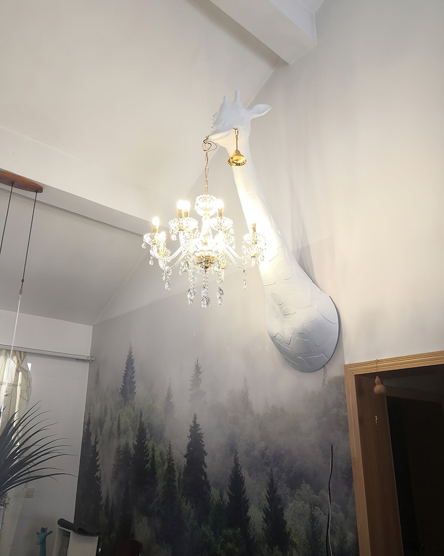 Giraffe Applique Murale Sculpture Artistique Lustre
