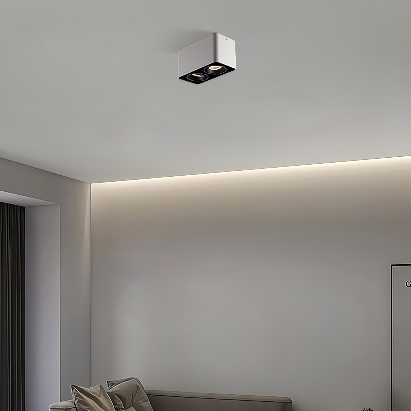 Solara Projecteur Encastré Jumeau LED Angulaire Minimaliste