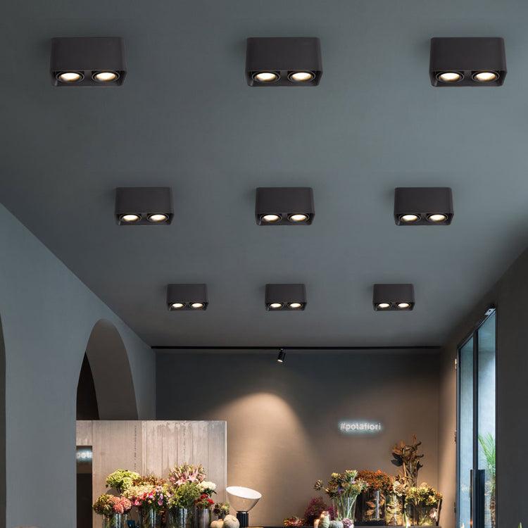Solara Projecteur Encastré Jumeau LED Angulaire Minimaliste