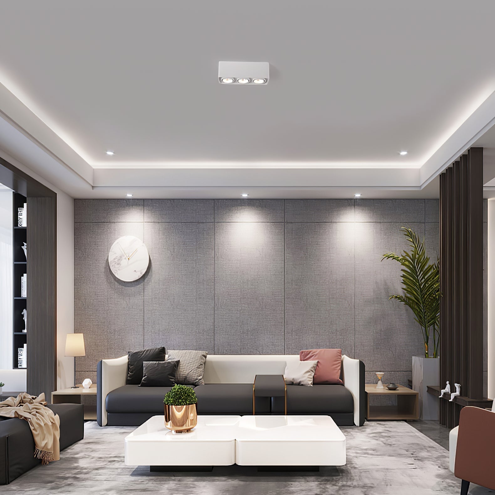 Solara Projecteur Encastré Jumeau LED Angulaire Minimaliste