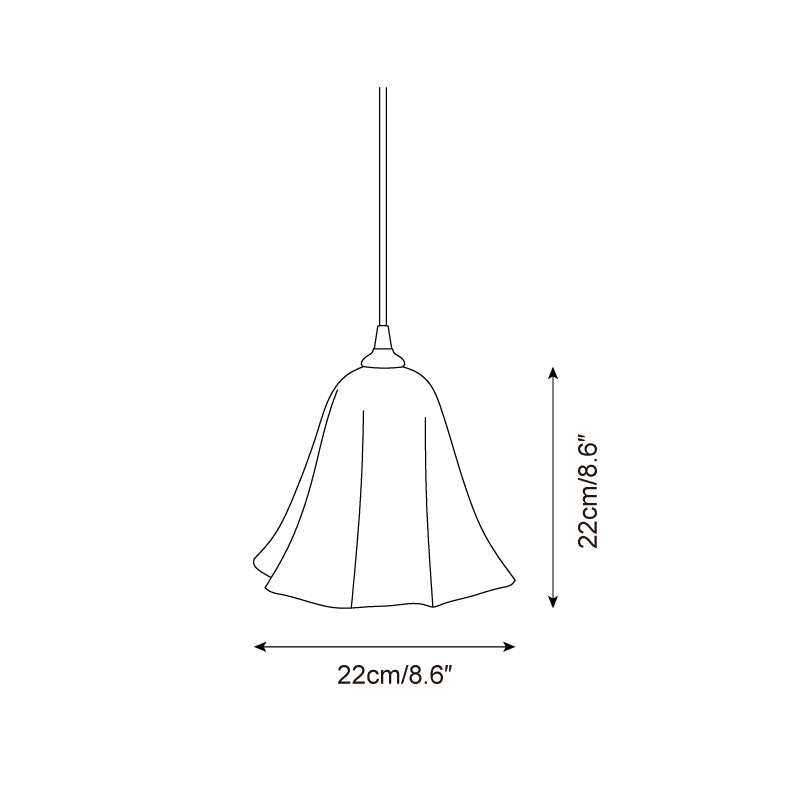 Glacea Suspension Silhouette de Cloche Fleur