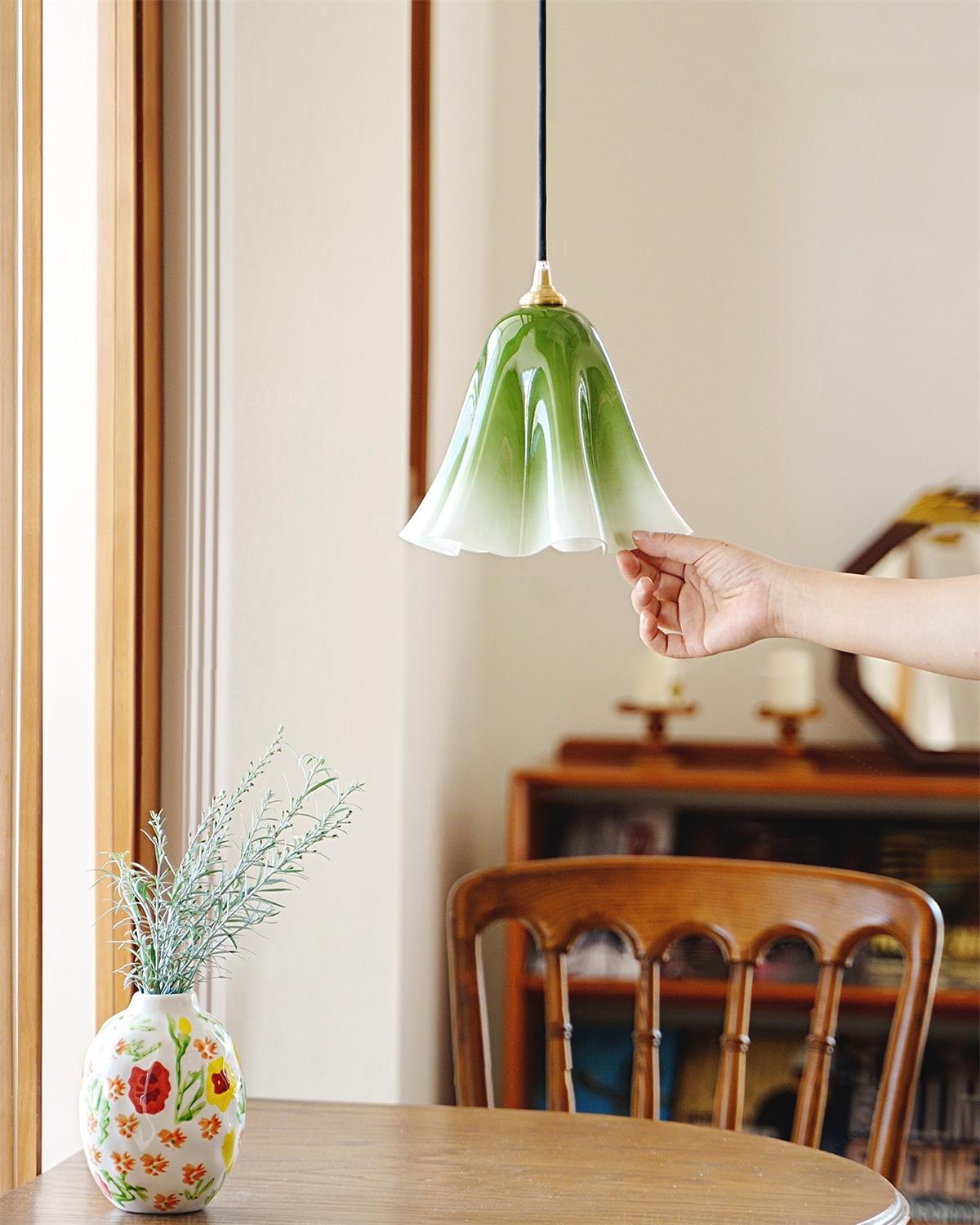 Glacea Suspension Silhouette de Cloche Fleur