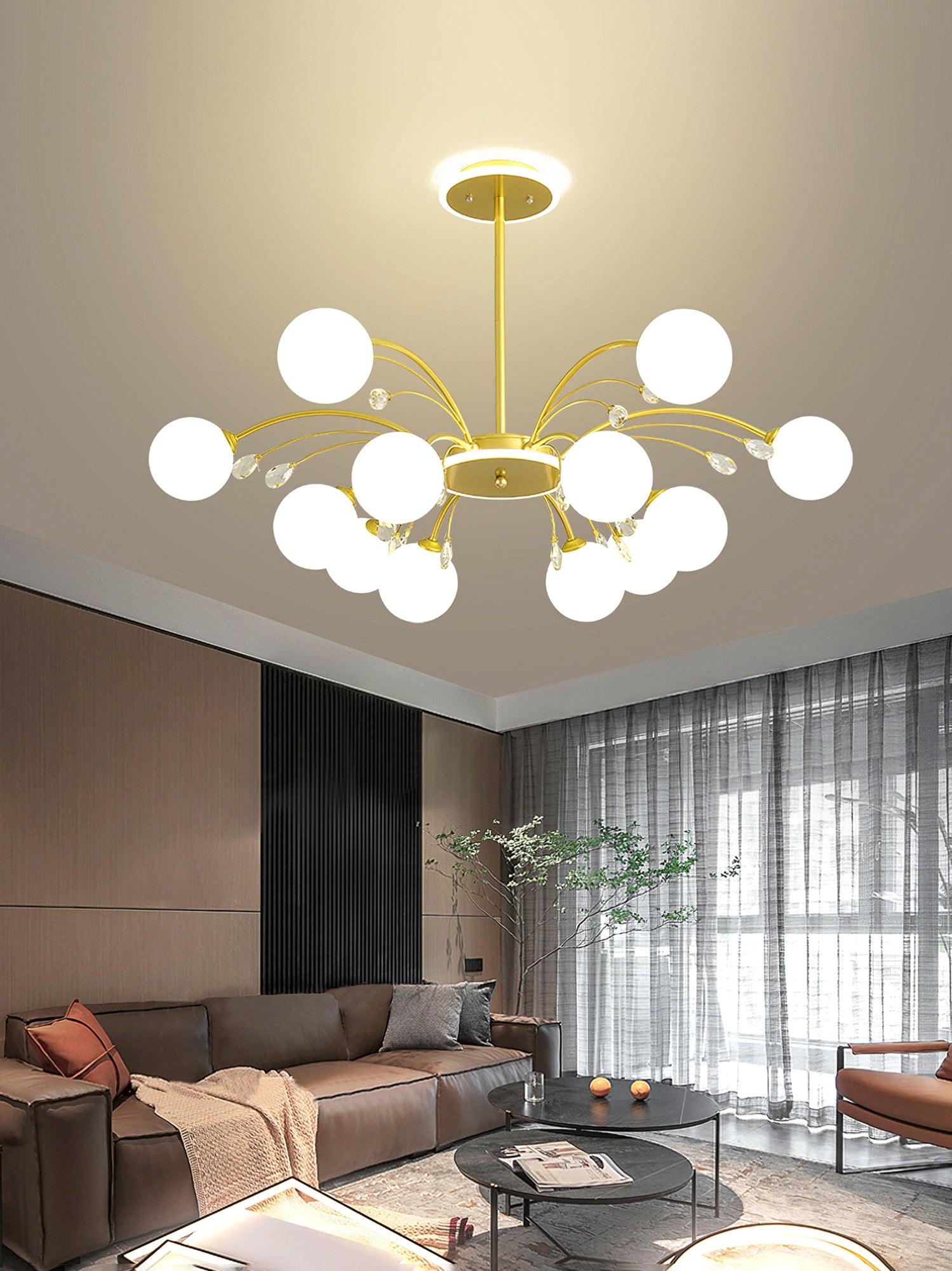 Lustra Suspension en Verre Goutte de Pluie