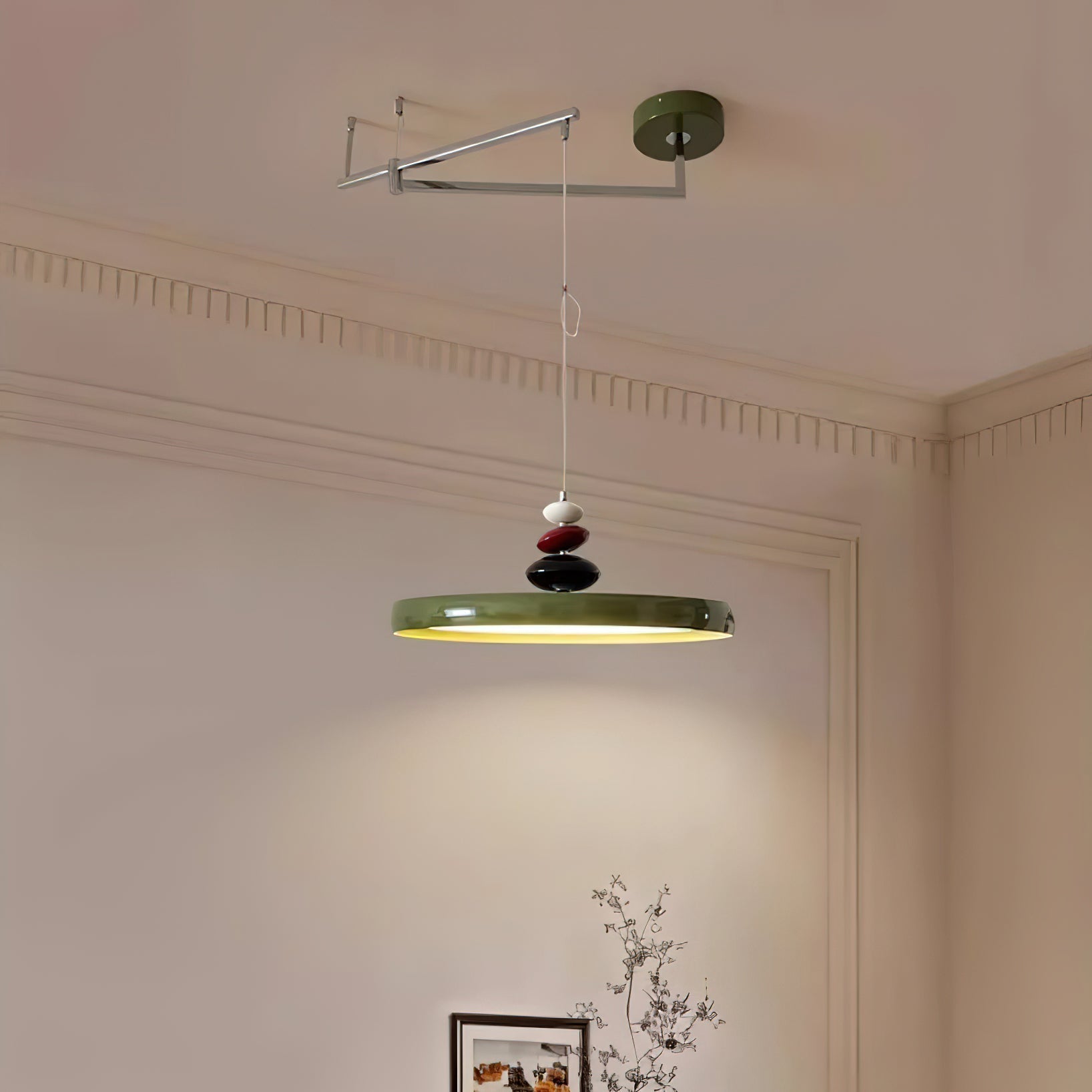 Suspension Acrylique Abat-jour Rond Décoratif Moderne