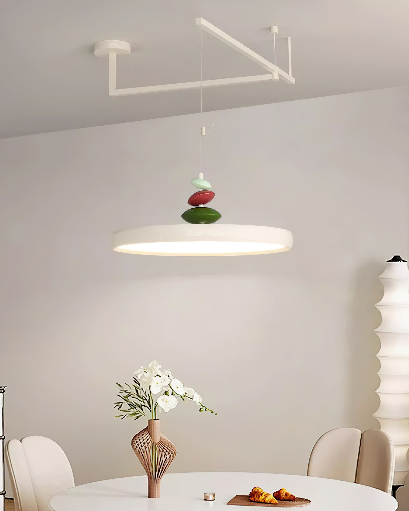 Suspension Acrylique Abat-jour Rond Décoratif Moderne