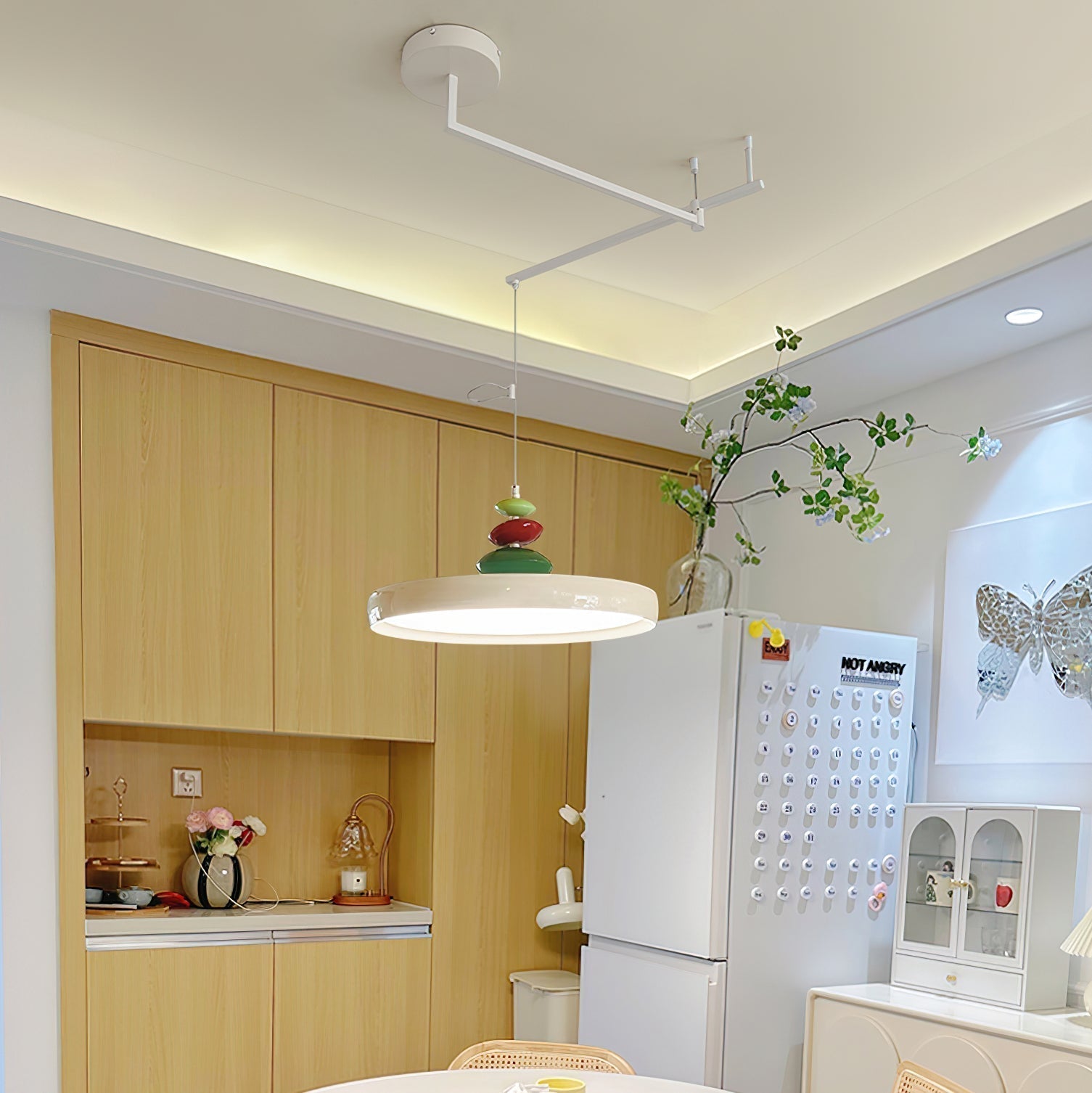 Suspension Acrylique Abat-jour Rond Décoratif Moderne