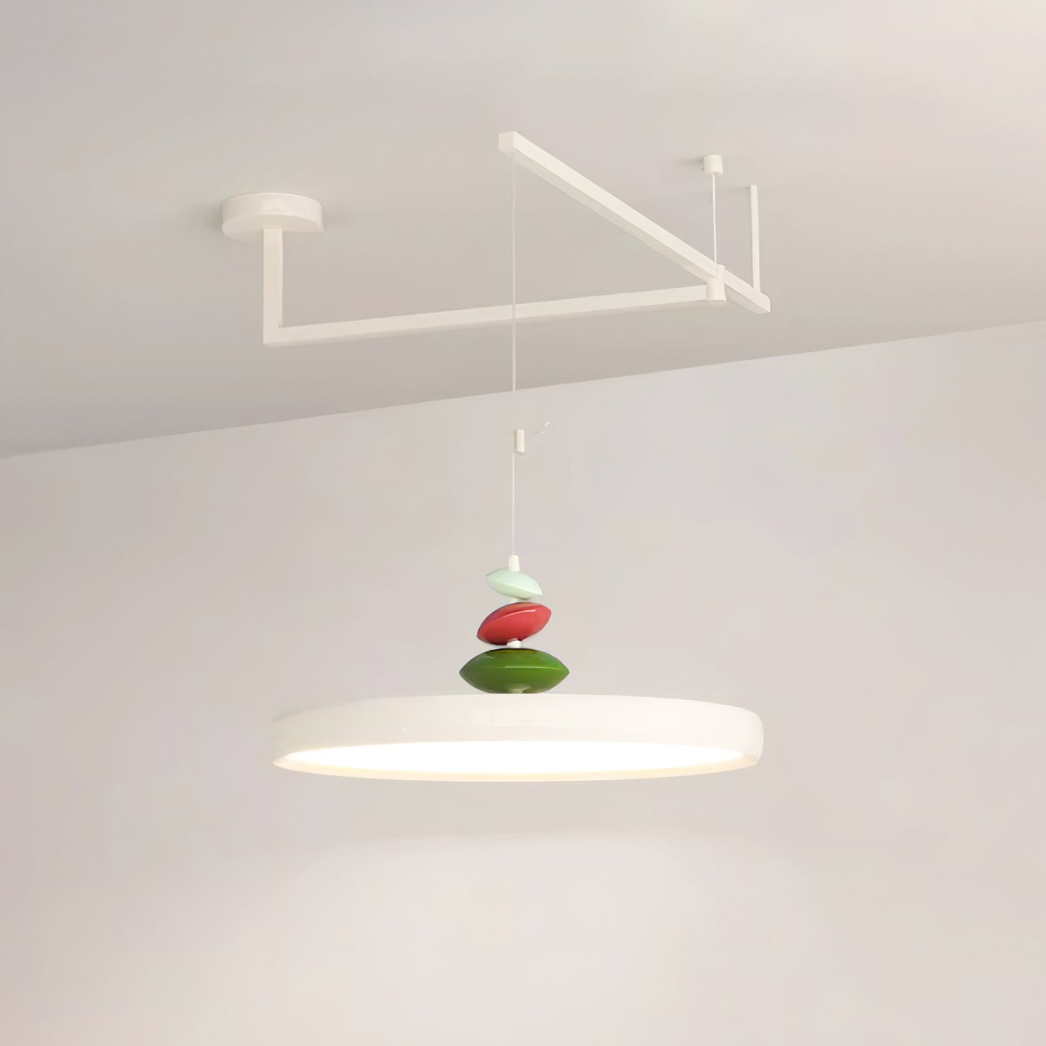 Suspension Acrylique Abat-jour Rond Décoratif Moderne