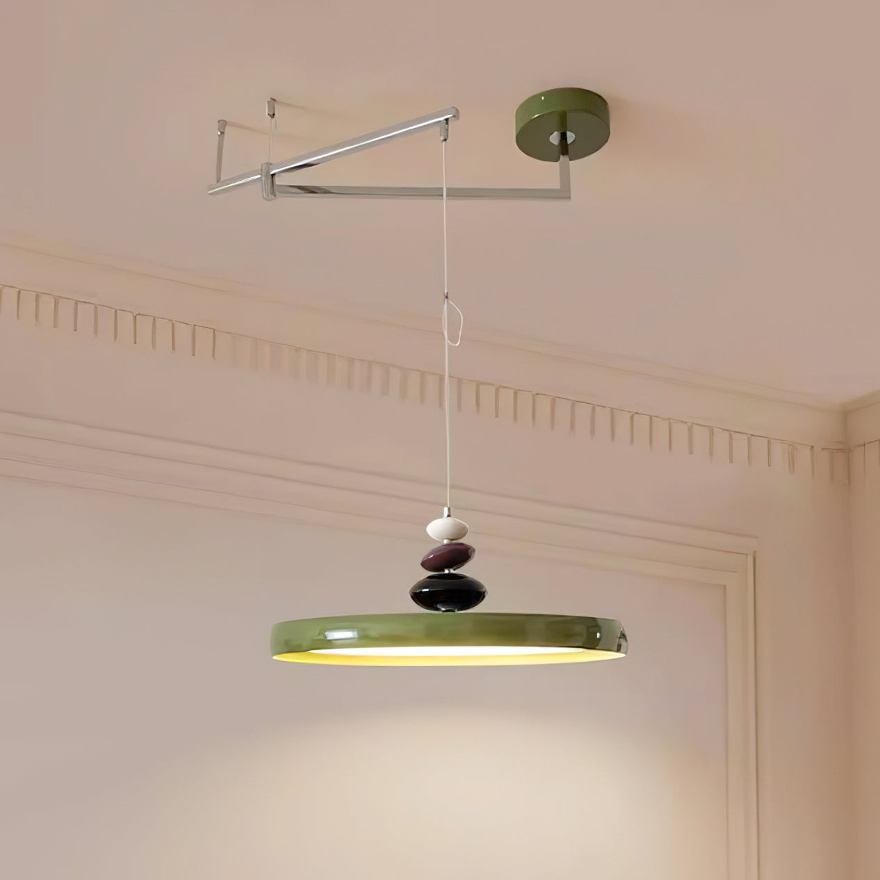 Suspension Acrylique Abat-jour Rond Décoratif Moderne
