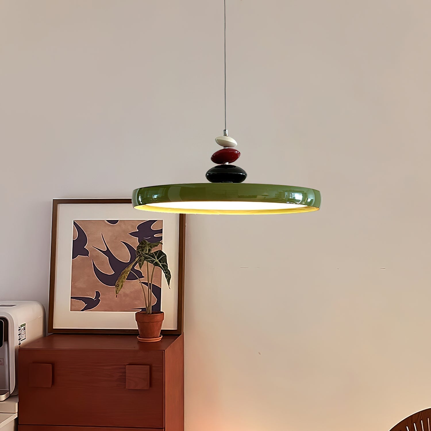 Suspension Acrylique Abat-jour Rond Décoratif Moderne