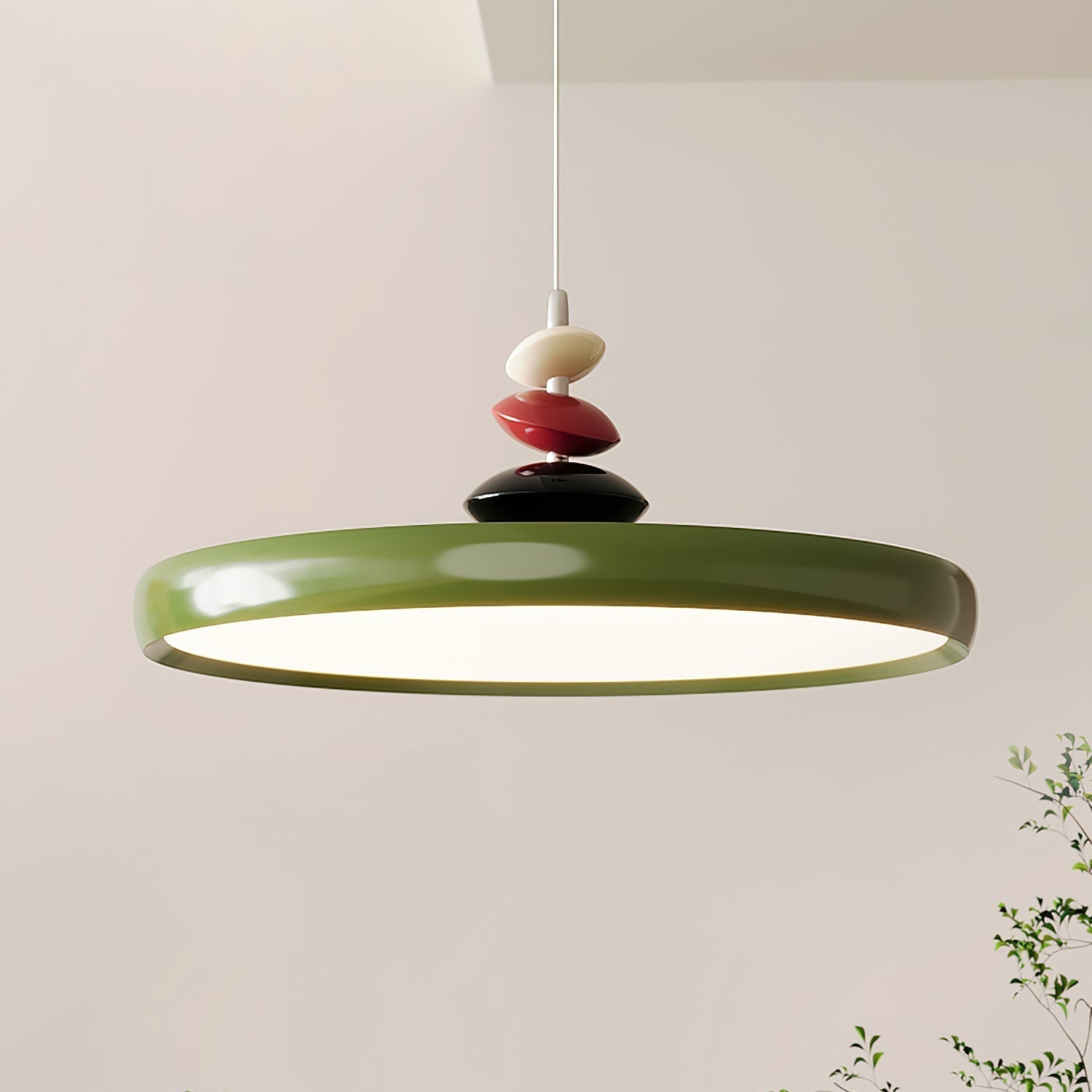 Suspension Acrylique Abat-jour Rond Décoratif Moderne