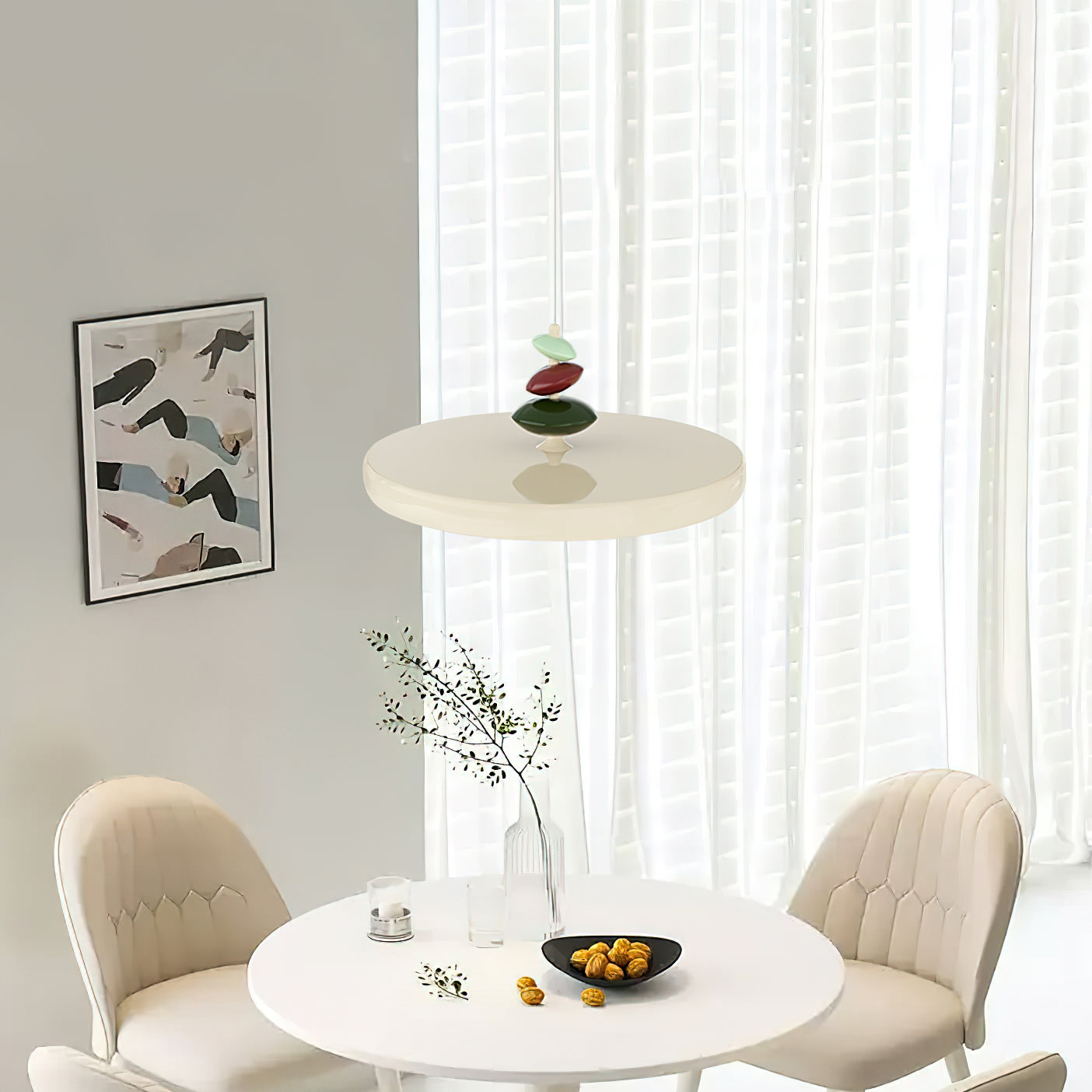 Suspension Acrylique Abat-jour Rond Décoratif Moderne