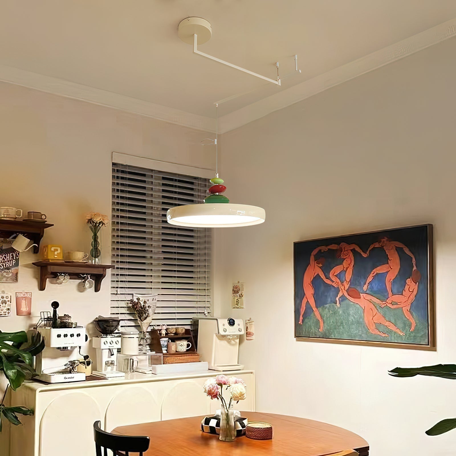 Suspension Acrylique Abat-jour Rond Décoratif Moderne