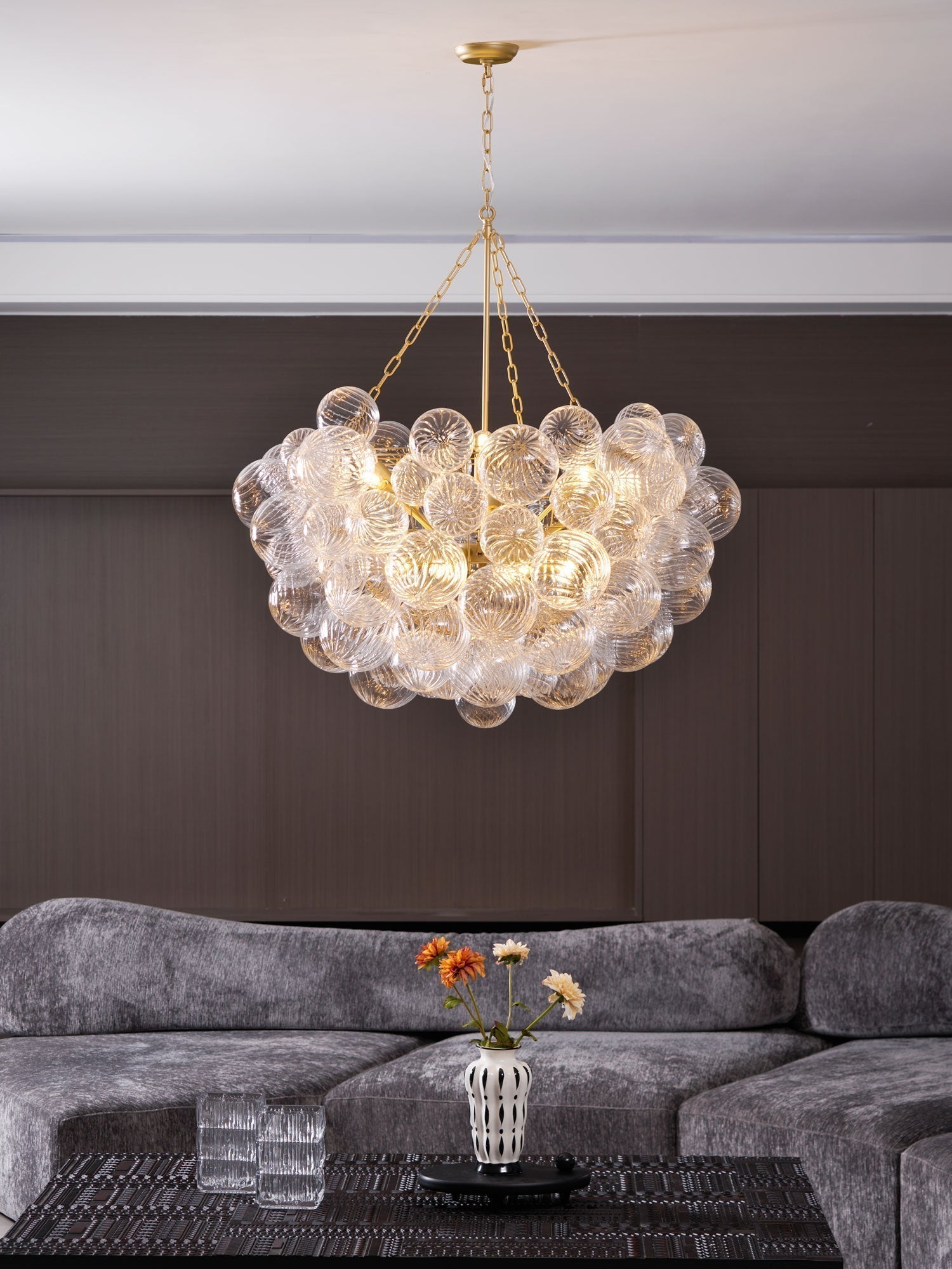 Aurora Lustre Moderne en Verre Boule Bulle