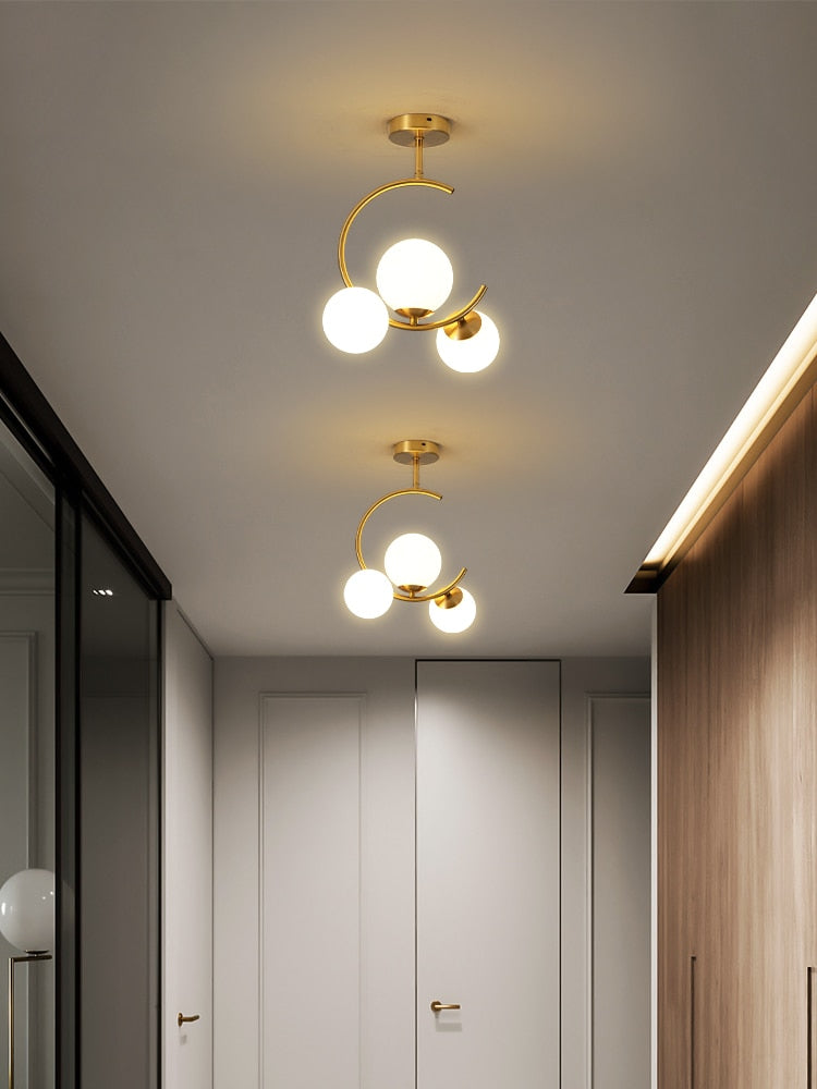 Valentina Boule de Verre Bulles Lampes Suspendues Lampes Dorées Suspension