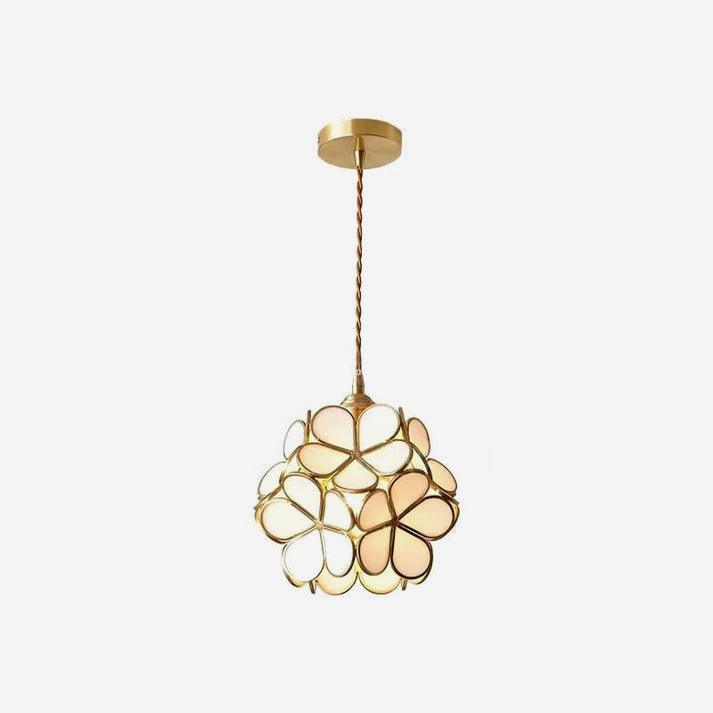 Lustra Suspension en Verre en Forme de Pétale pour Cuisine
