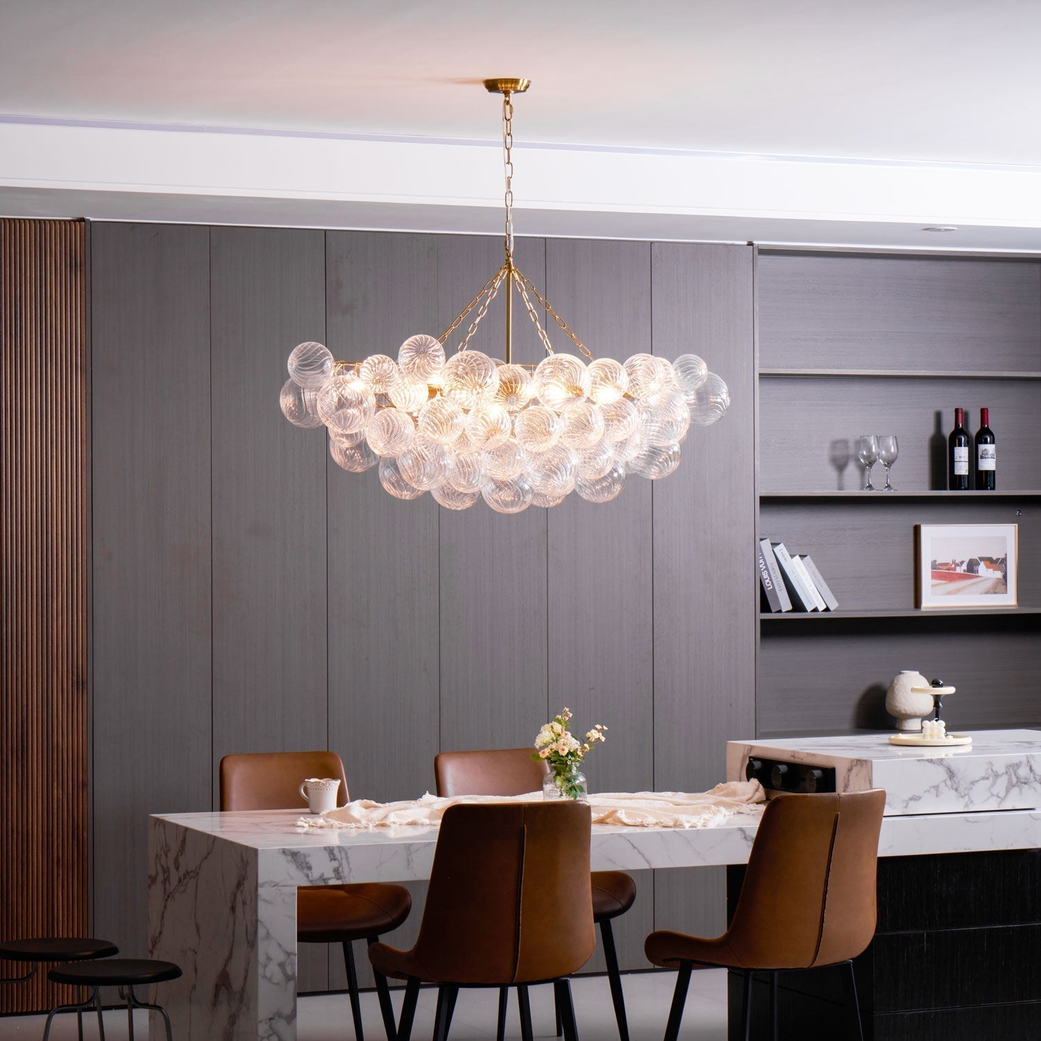 Aurora Lustre Moderne en Verre Boule Bulle