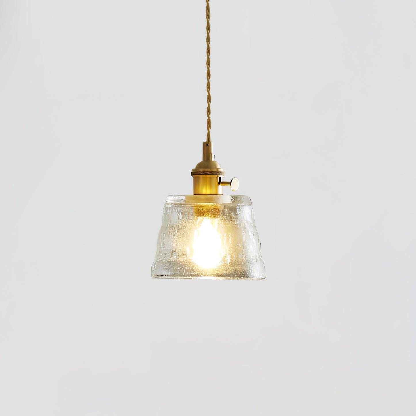 Lustra Suspension Lampe en Cuivre et Verre