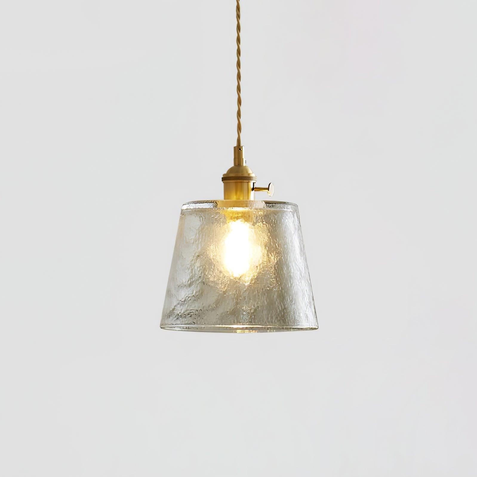 Lustra Suspension Lampe en Cuivre et Verre