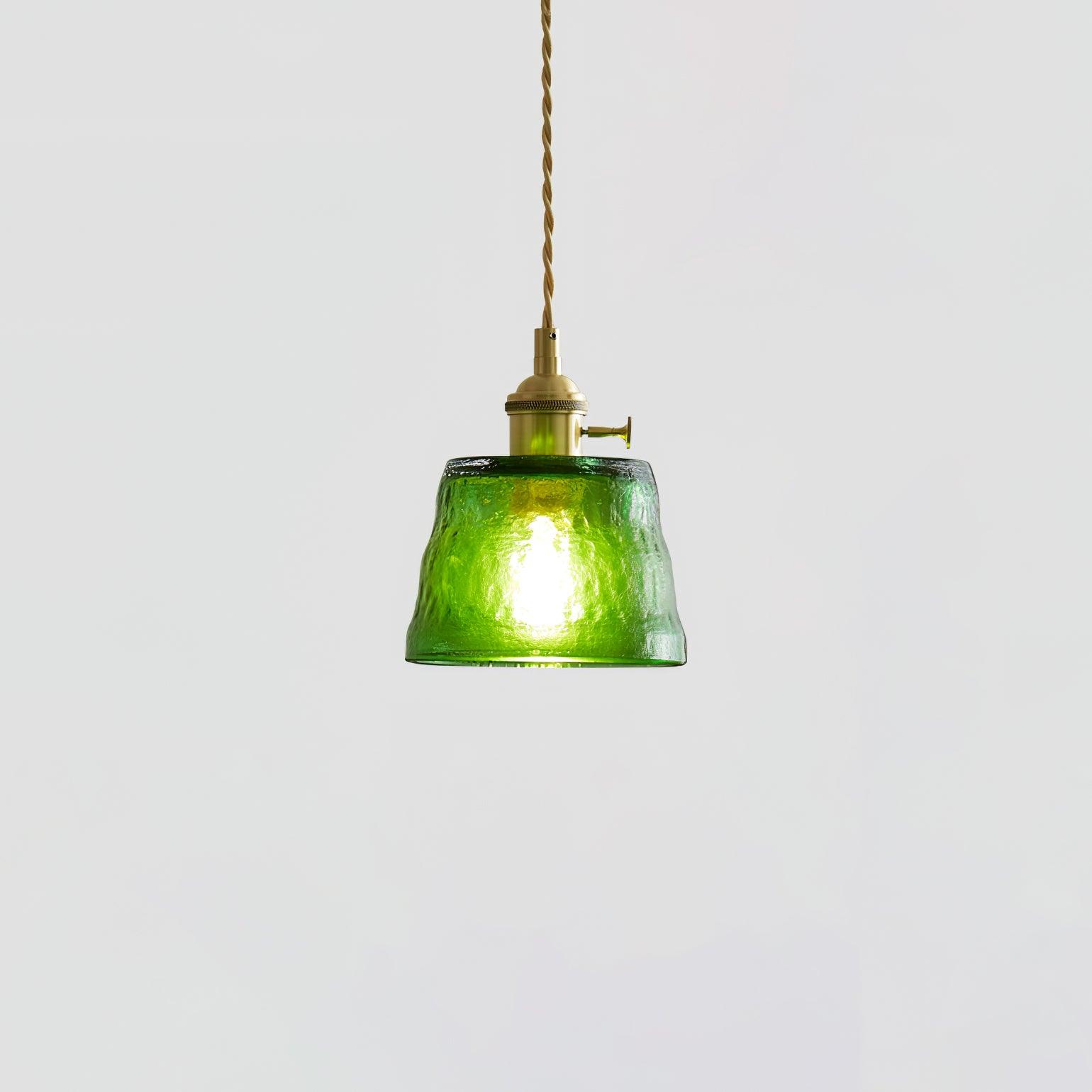 Lustra Suspension Lampe en Cuivre et Verre