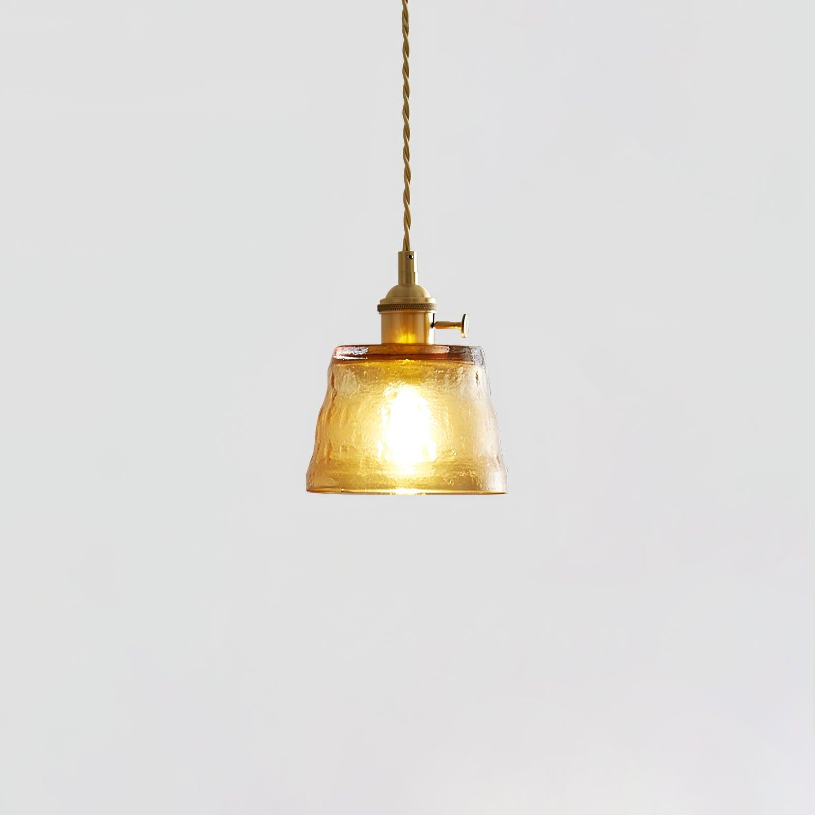 Lustra Suspension Lampe en Cuivre et Verre