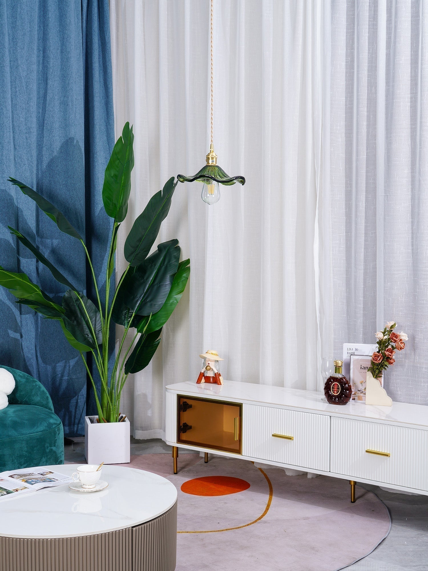 Daphne Suspension Fleur en Verre Moderne