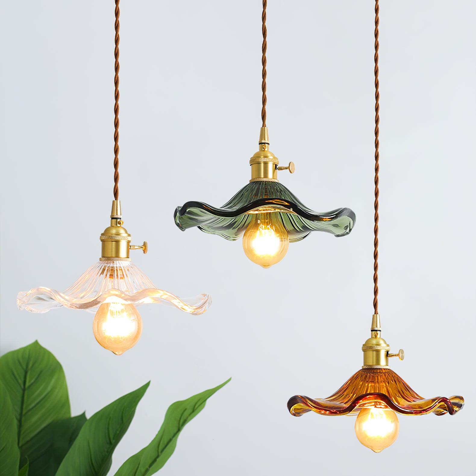 Daphne Suspension Fleur en Verre Moderne