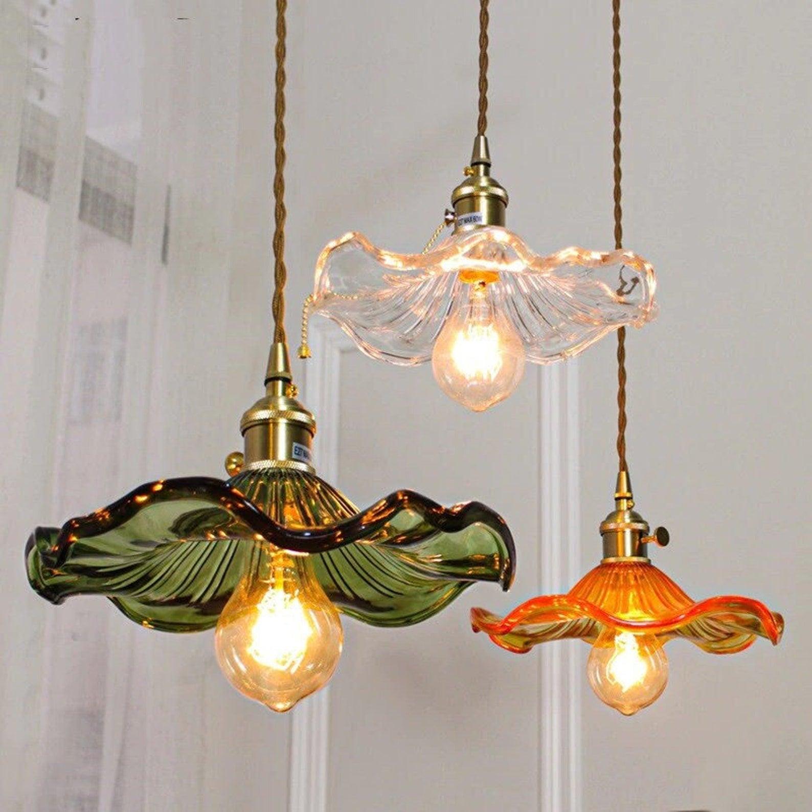 Daphne Suspension Fleur en Verre Moderne
