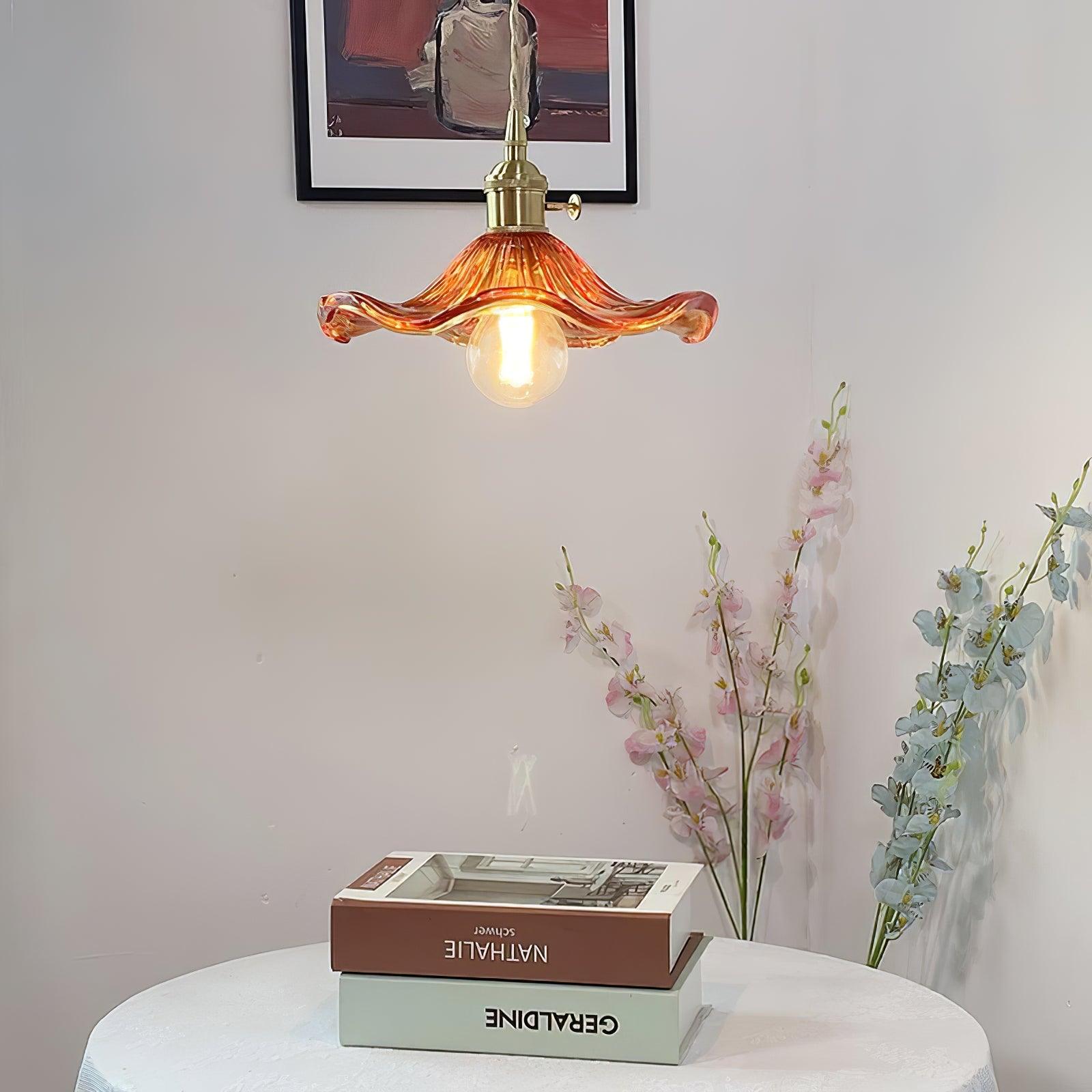 Daphne Suspension Fleur en Verre Moderne