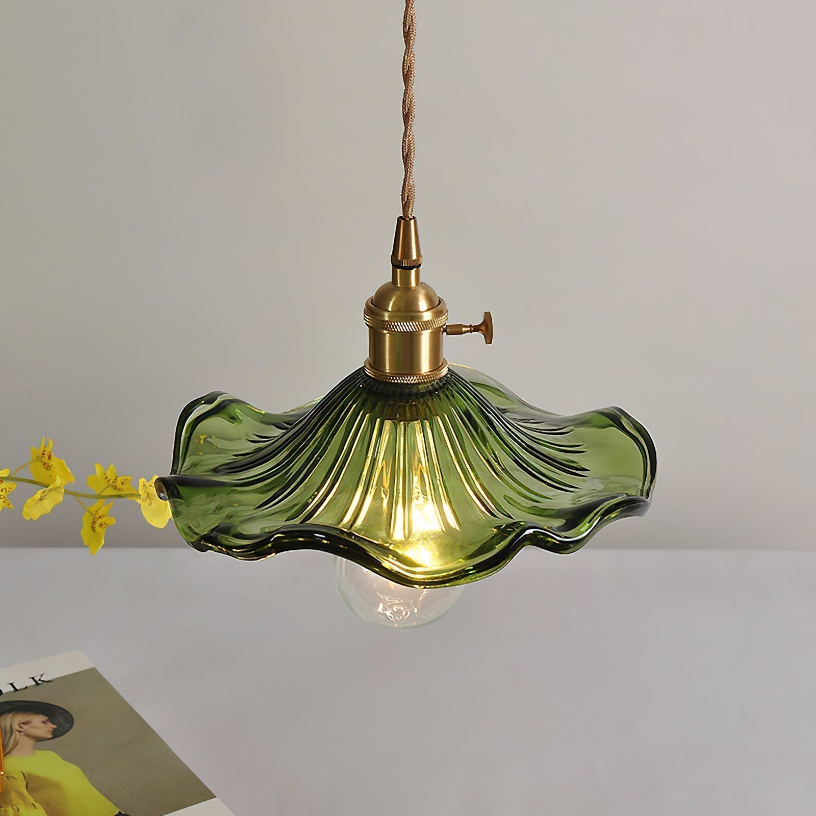 Daphne Suspension Fleur en Verre Moderne