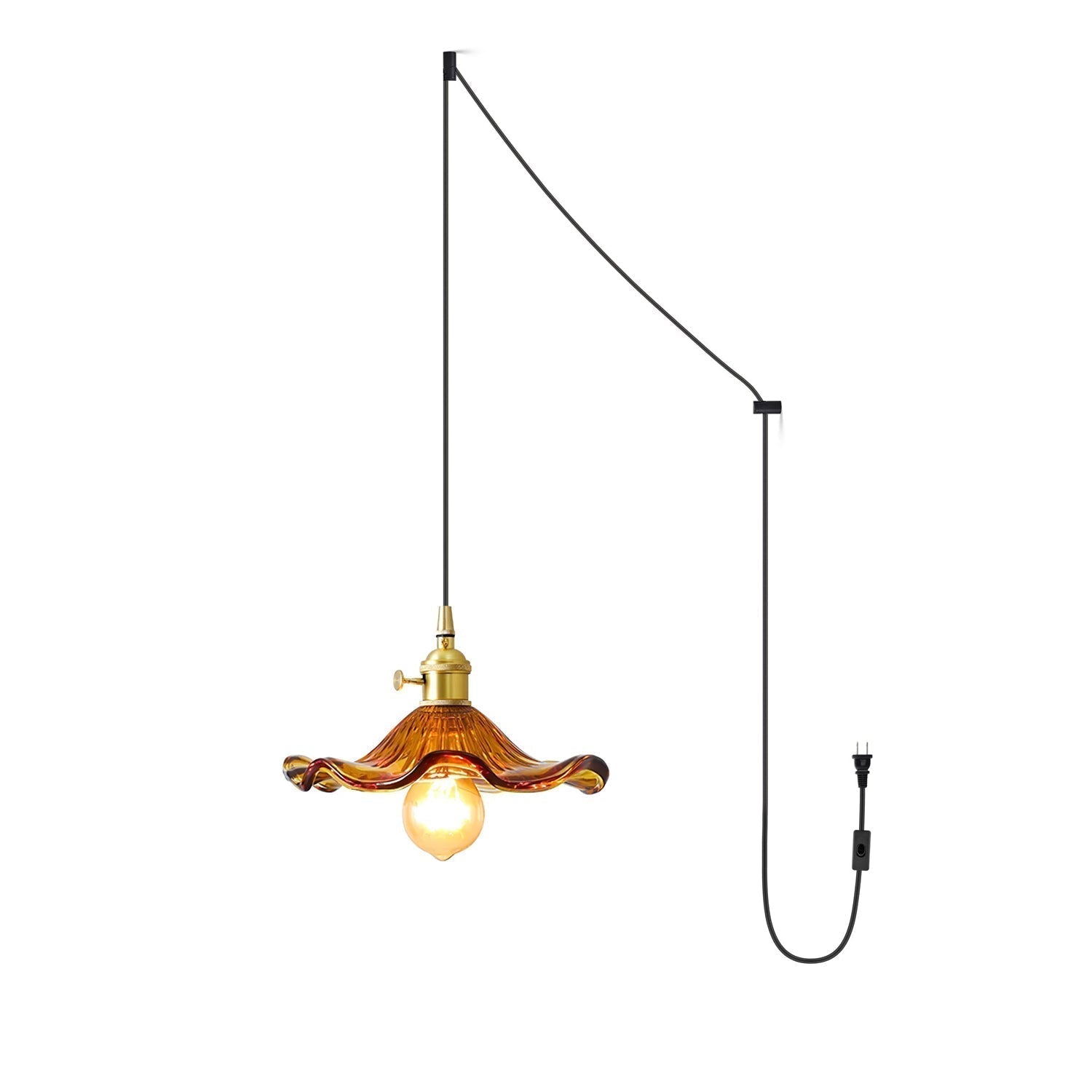 Daphne Suspension Fleur en Verre Moderne