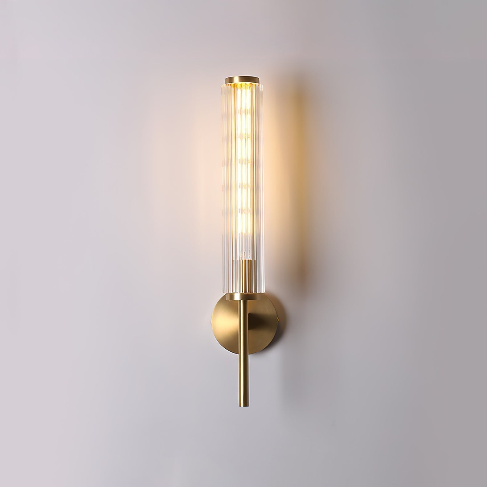 Cemaros Applique Murale Linéaire en Laiton et Verre Premium