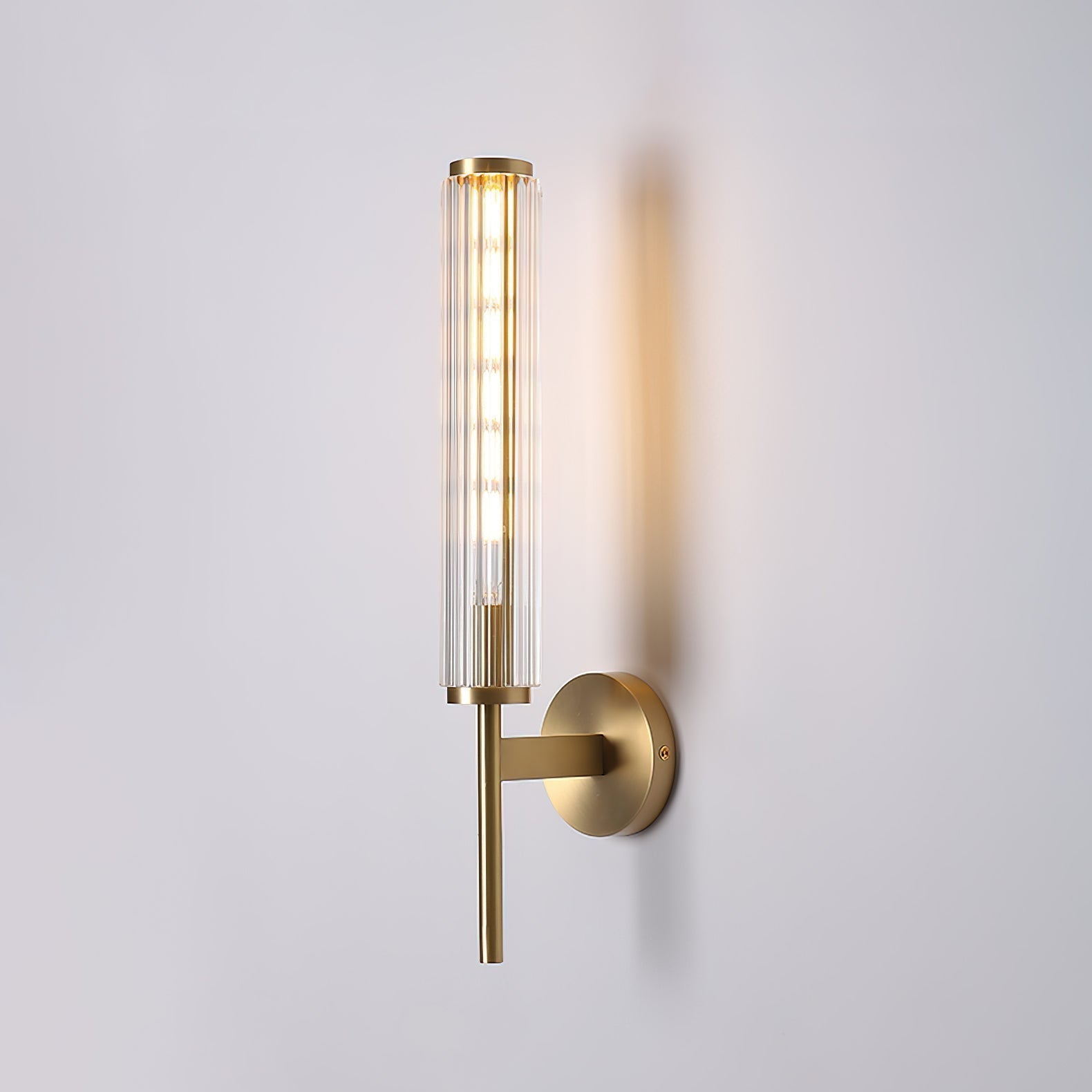 Cemaros Applique Murale Linéaire en Laiton et Verre Premium