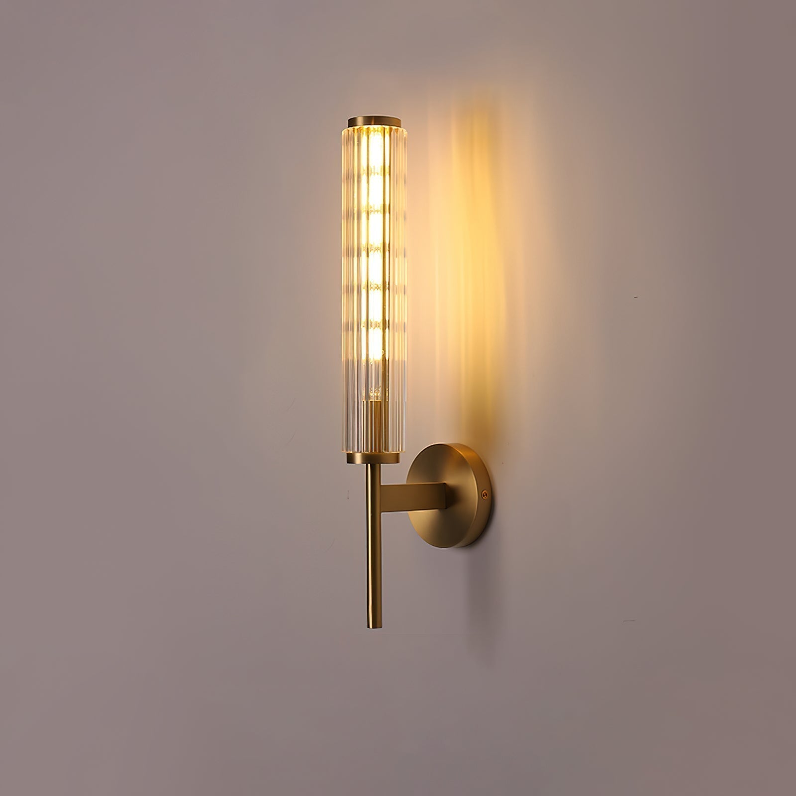 Cemaros Applique Murale Linéaire en Laiton et Verre Premium