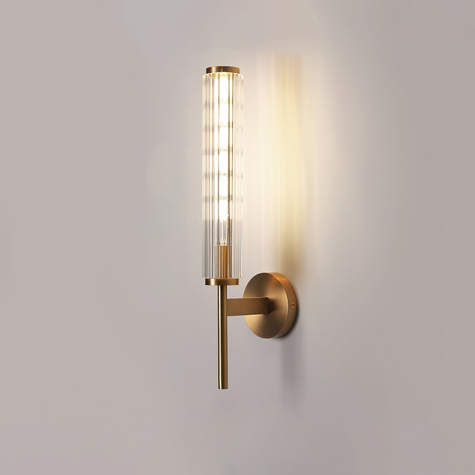 Cemaros Applique Murale Linéaire en Laiton et Verre Premium