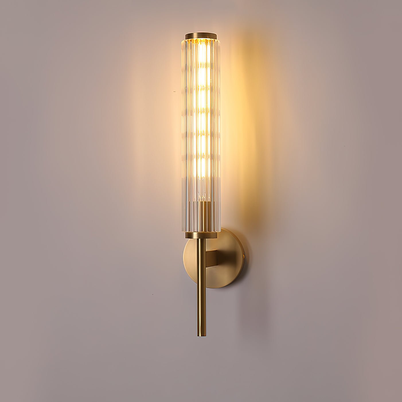 Cemaros Applique Murale Linéaire en Laiton et Verre Premium