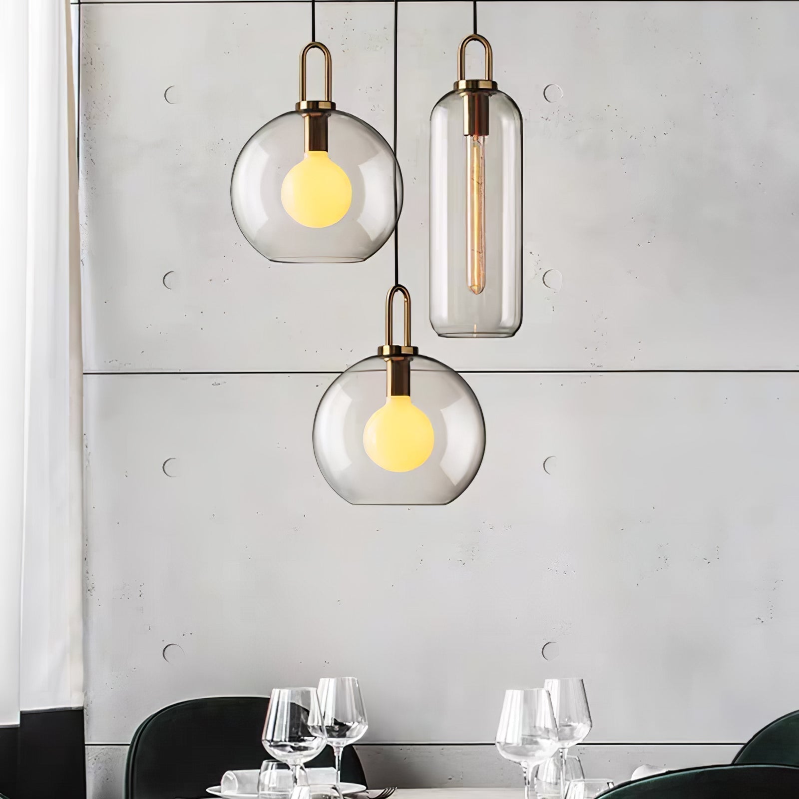 Lustra Suspension Pendule en Verre