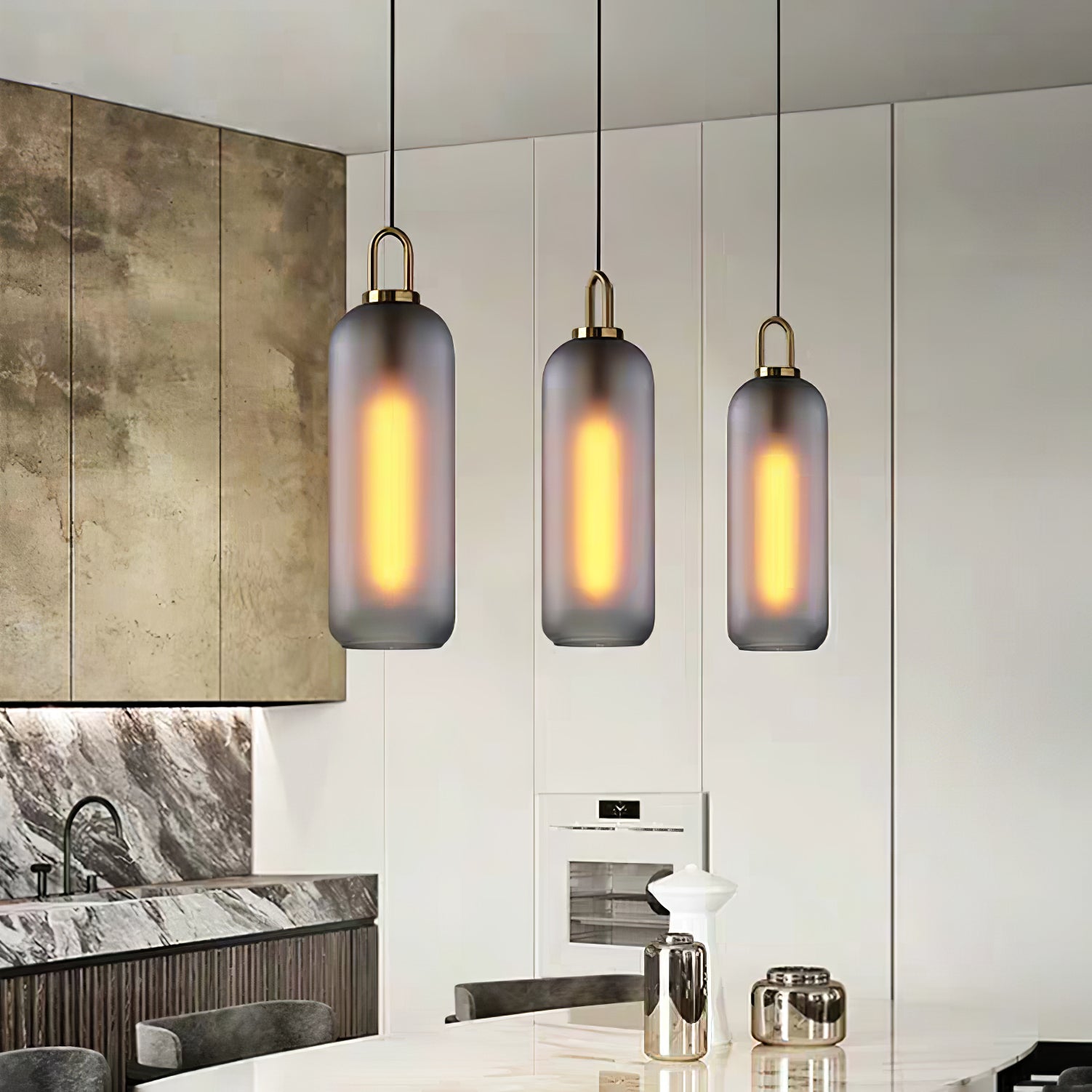 Lustra Suspension Pendule en Verre
