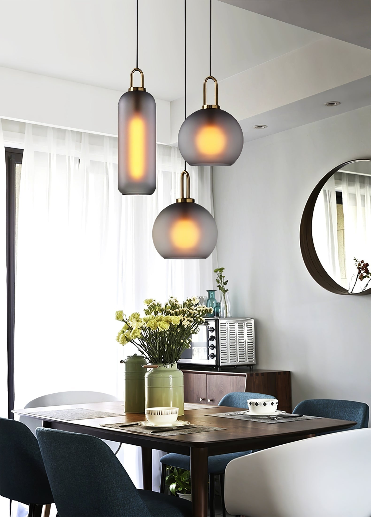 Lustra Suspension Pendule en Verre