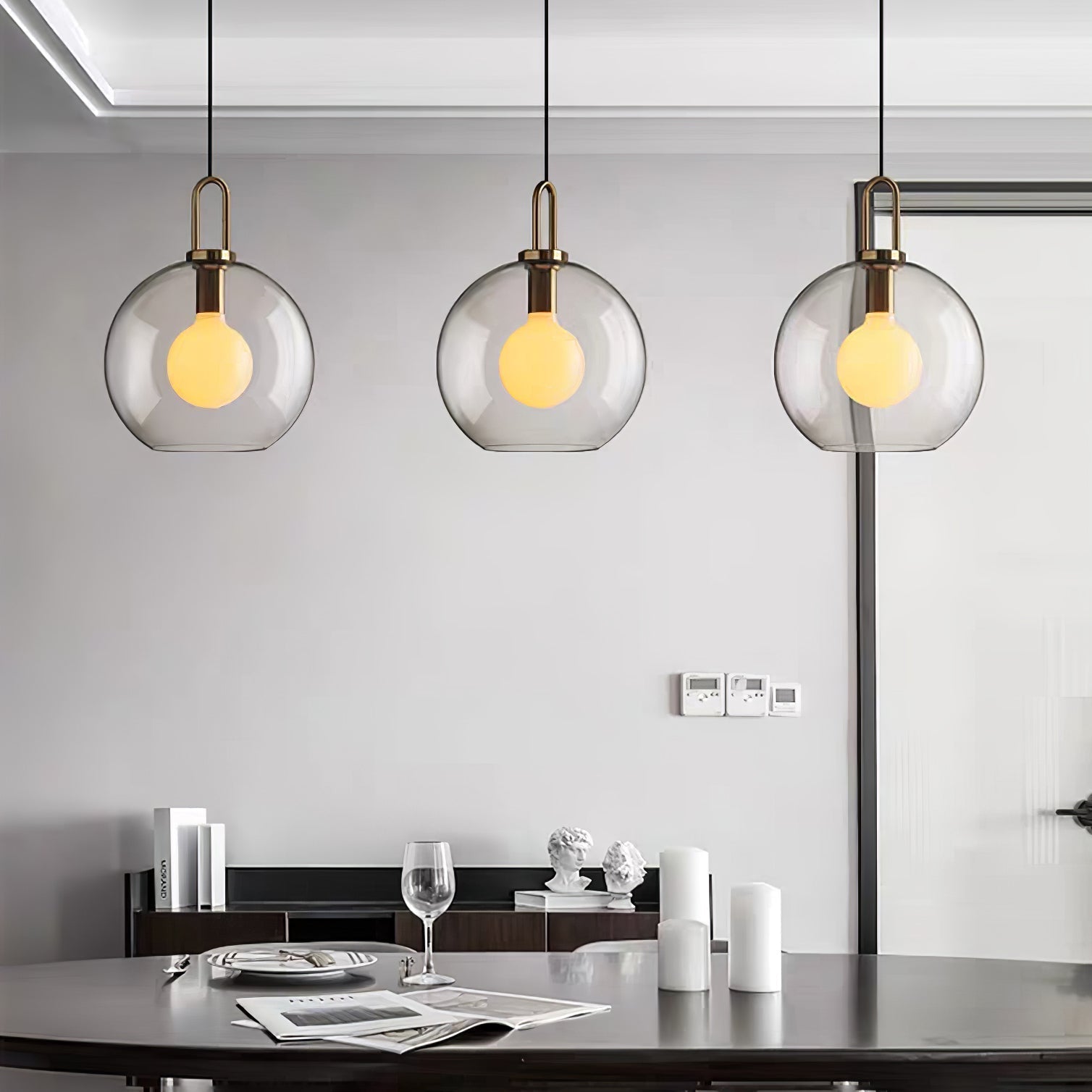 Lustra Suspension Pendule en Verre