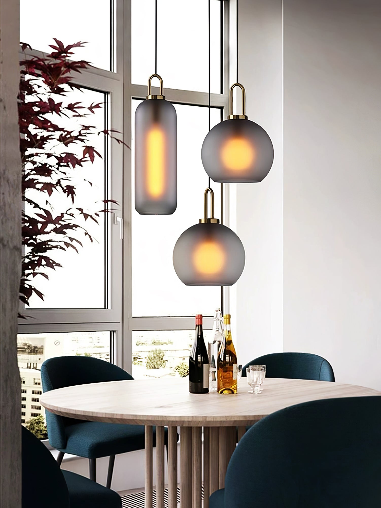 Lustra Suspension Pendule en Verre